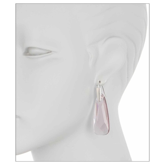 💥SOLD OUT💥Kendra Scott Rhodium Plated Violet Drop Earrings - Picture 3 of 4